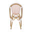Ensemble de 2 chaises bistro d'extérieur Pe Ratten et aluminium, rouge et blanc rouillé