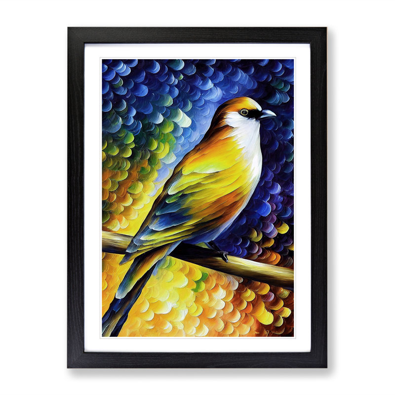 Bird Portrait No.1 - Wall Art, White, Black, 64cm H x 46cm W x 2cm D