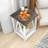 Square End Table, Accent Side Table With Slats Design, Sofa Side Nightstand Table With Sturdy Frame For Living Room Bedroom-787399859