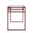 Yasin Glass Top & Red Finish Writing Desk-23935142