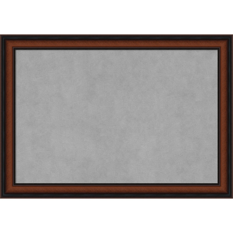 Tableau magnétique encadré étroit noyer de Chypre, H 19 po x l 27 po