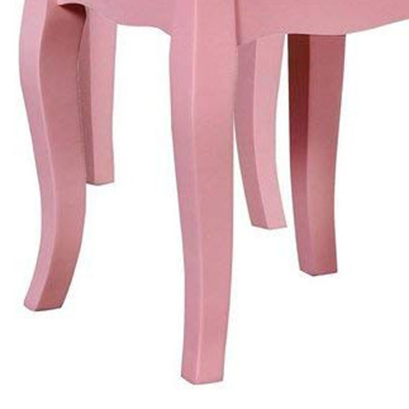 Ensemble coiffeuse avec miroir Schindler, Rose