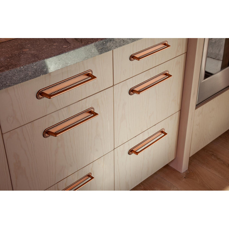 Classical Cabinet Bar Pull With Backplate Multipack, 7 5/6", Antique Copper