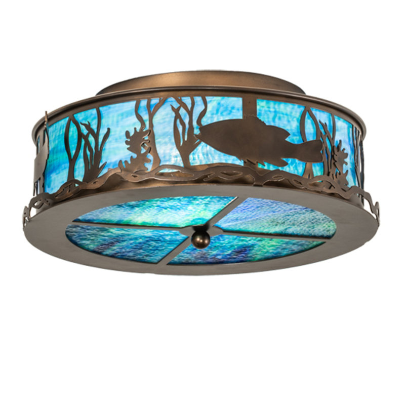 Bass and Pike 2 - Light Semi Flush Mount