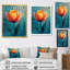 «Orange Orange Vibrant Bloom Tulips I», art mural tulipes-1655098553-1655098554