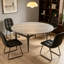 Ensemble de table de salle à manger 55,1 po, table de cuisine moderne pour 4 à 6 personnes, pieds en acier, ensemble de salle à manger à piédestal avec chaise de salle à manger, gain de place-115296622-115296621-122499344