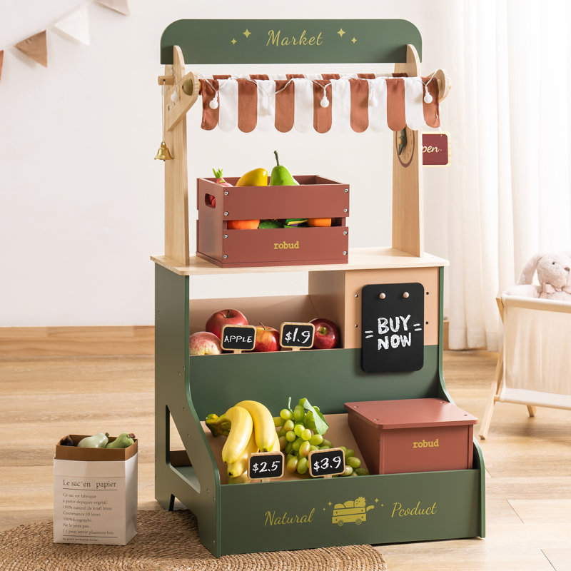 Ensemble de jeu d'épicerie en bois