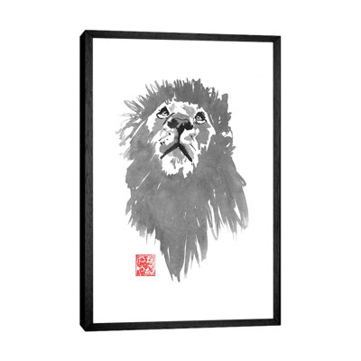 Lion Hunting by Péchane - Print on Canvas