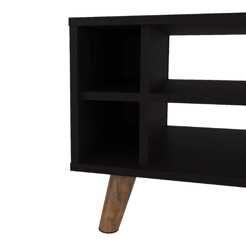 Table basse en riche avec rangement ouvert pour un accès facile au décor - Complémentaire aux styles de meubles transitionnels, plateforme de 47,25 pouces de large avec 2 bouteilles et pièces décoratives classiques