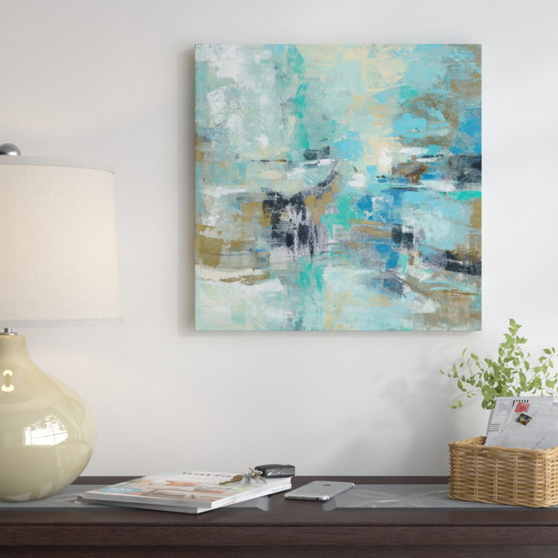 « fjord réflexions », reproduction d’art sur toile, H 12 po x l 12 po x P 0,75 po, Toile tendue, Pas de tapis