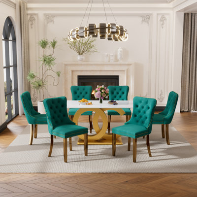 Mackinaw 6 - Person Pedestal Dining Set