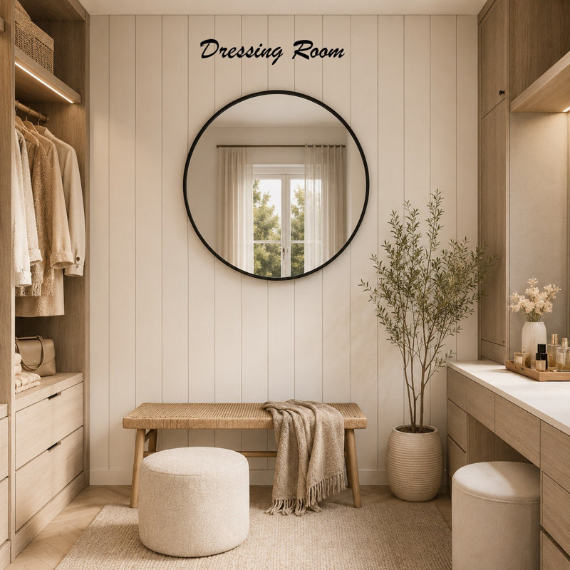 Aluminium Round Wall Mirror