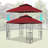 Outdoor Patio Gazebo Replacement Canopy,Double Tiered Gazebo Tent Roof Top Cover Only Greatwall Border(Frame Not Include)-111463287