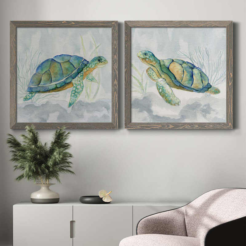Ensemble de peinture sur toile 2 pièces, Encadré gris, H 35,5 po x l 71 po x P 1,5 po