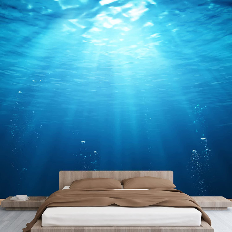 Murale à peindre Blue Ocean Deep Sea M05 L 8 pi 4 po x l 144 po, L 100 po x l 144 po