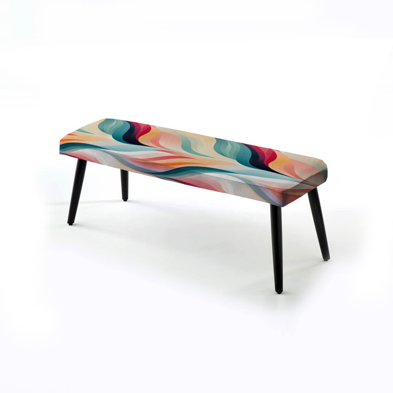 Banc rembourré noir Modern Zen