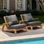 Ensemble de chaises longues d'extérieur 2 pièces Ertil Ailes - Tissu noir