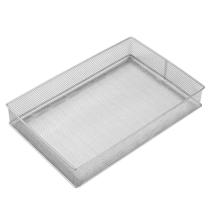 YBM Home White Mesh Desk Drawer Organizer Tray For Home And Office - Multipurpose Storage Holder