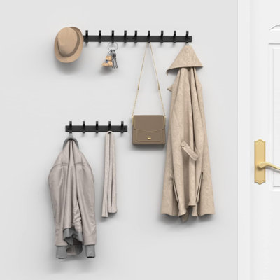 Graddy Metal Wall 10 - Hook Wall Mounted Coat Rack