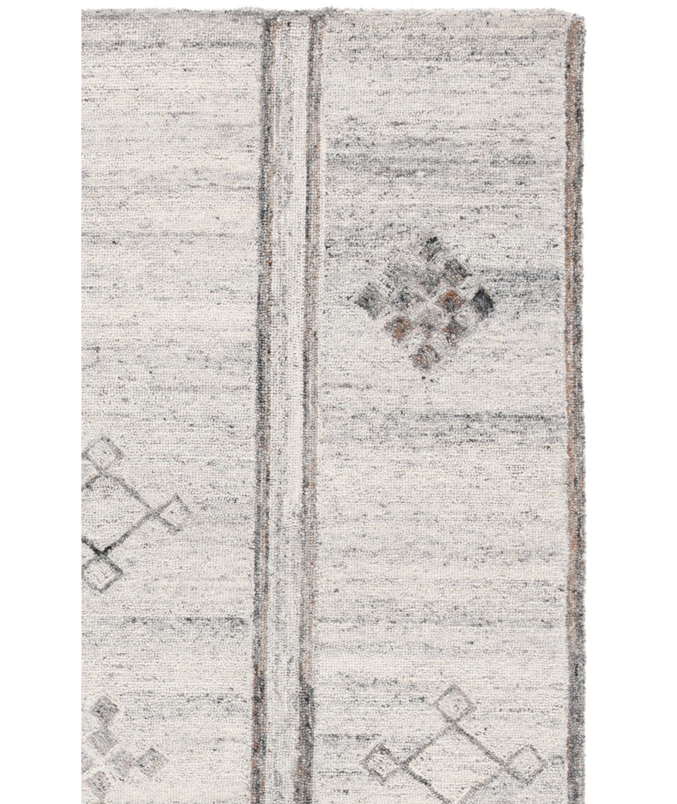Jax Gray Hand-Woven Flatweave Wool Rug, Square 6'