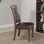  Traditional Brown Side Chair with Faux Leather Upholstery (Set of 2)