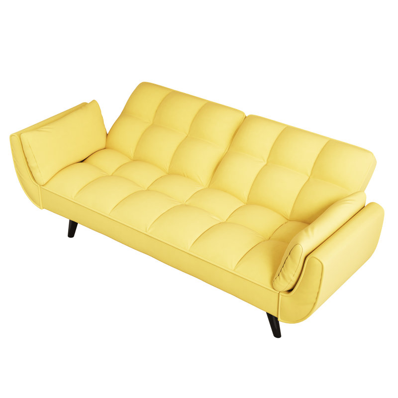 2 Yellow , 57 Inch Width, Blend, Sponge Filled, Adjustable , Magnificent Bed, Easy To Transform, Distributed Stitching, 62.6 In Package Depth