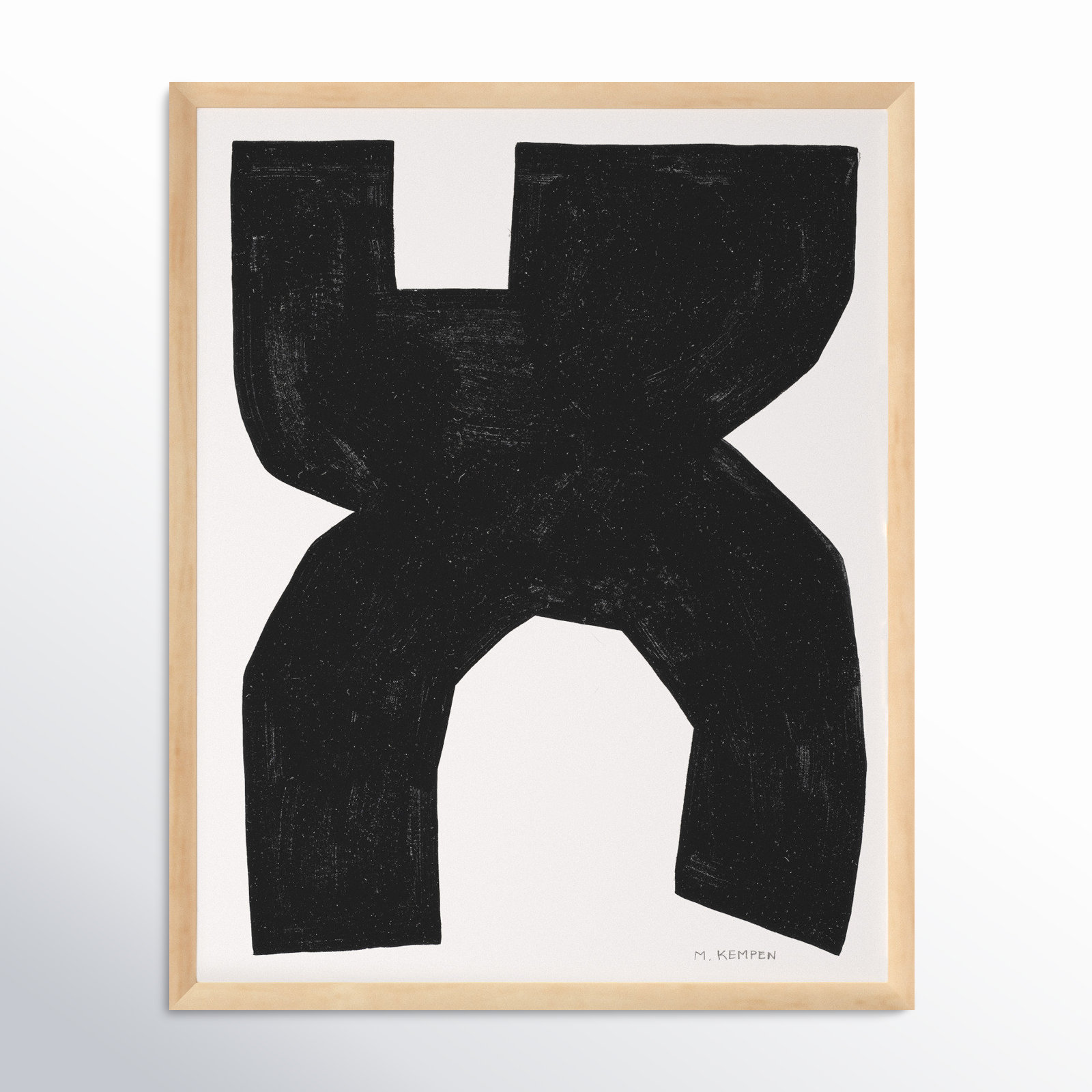 Module On White 1 by Michael Kempen, Brown, 50" H x 40" W x 1.25" D