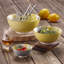 Bol botanique gris et jaune 10 cm, ensemble de 4 pièces