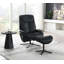 Fauteuil d'appoint en cuir fleur avec repose-pieds Maddux-1114051759
