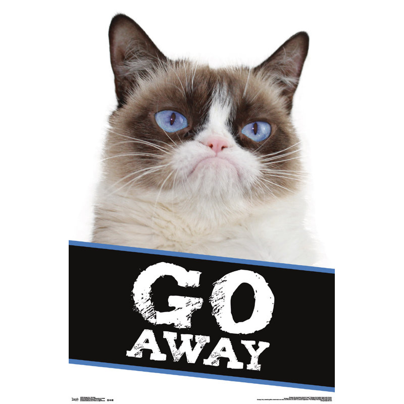 Impression sur papier cat-out away grumpy
