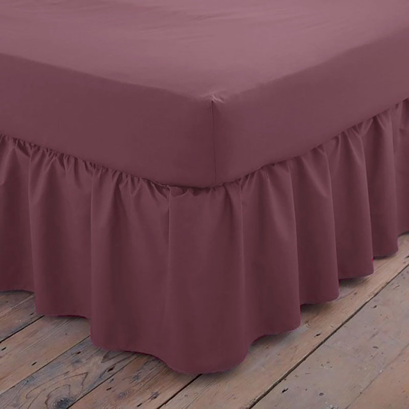 Izyan Percale Fitted Sheet, Aubergine, Kingsize (5')