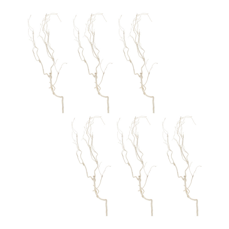 Branche de brindille scintillante (ensemble de 6), Blanc