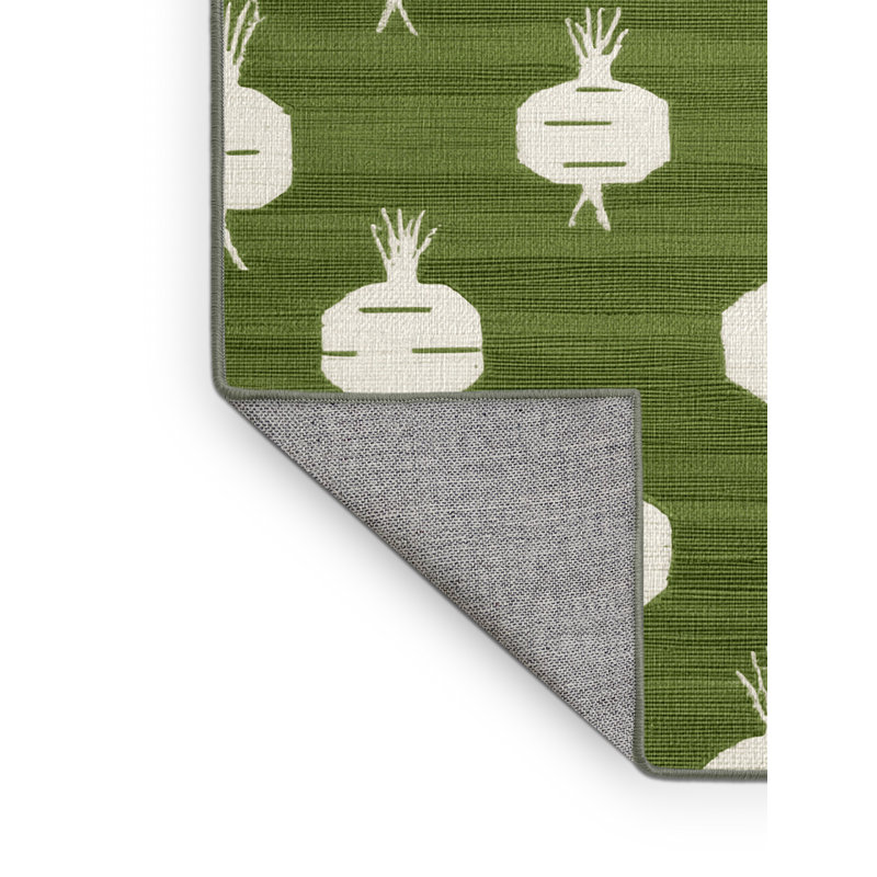  Tapis lavable à motif de radis Daikon, Carré 6 pi