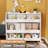 3-Tier Toy Storage & Organizer Bookshelf with Cubbies & 2 Removable Drawers - Kids Room Multi-Functional Storage Solution-1052874873