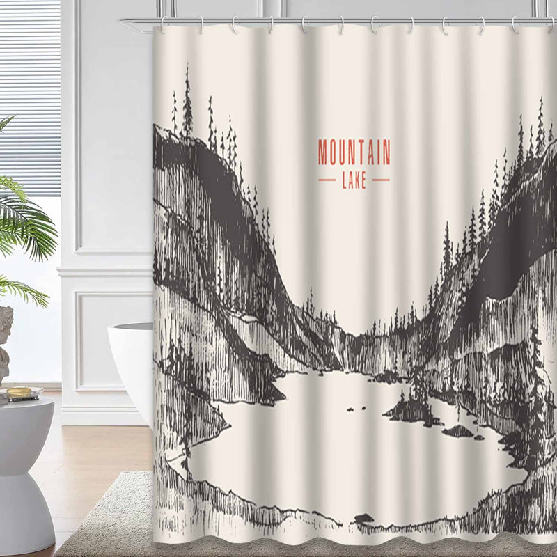 Rideau de douche Mountain Lake, L 72 po x l 78 po