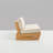 Solid Eucalyptus Patio Sofa with Triangle Base