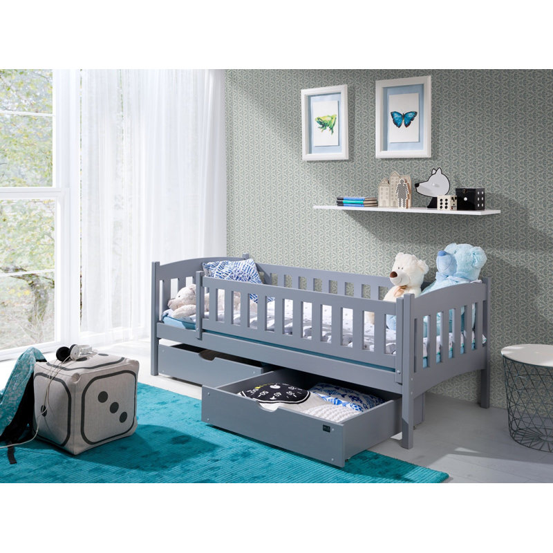 Livistona Cabin Bed with Storage Included with Trundle Included, Grey