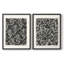 Motif floral rétro I - impression encadrée de qualité supérieure - prête à être accrochée - aucun clou requis - aucun clou requis-352326956-352326957