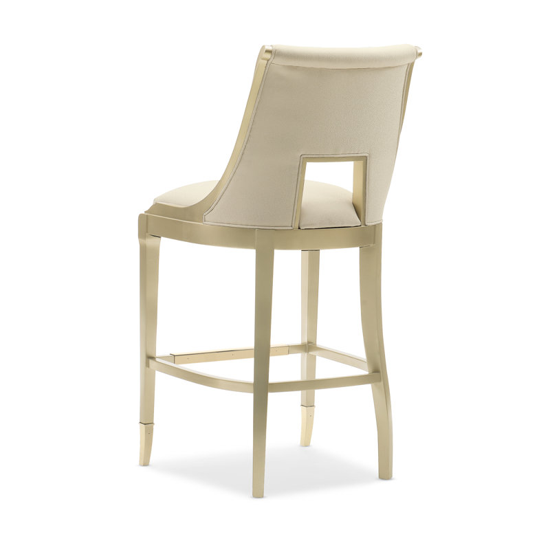 Caracole Classic Upholstered Stool, Bar Stool (29.63" Seat Height)