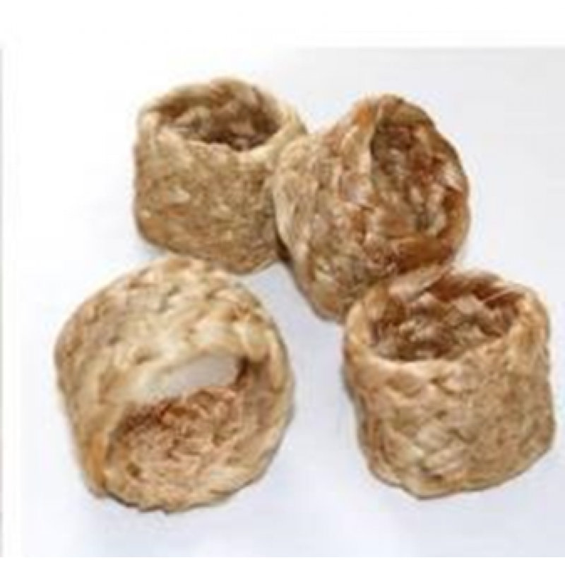 Set Of 4 Braided Jute Napkin Ring