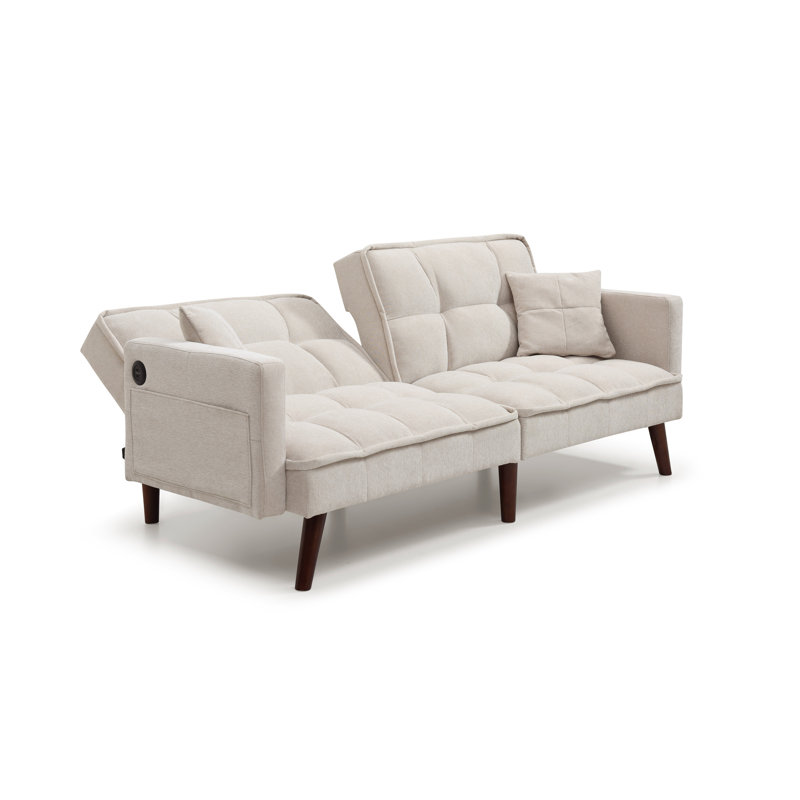 Versatile Chenille Sofa Bed with USB Port for Compact Spaces