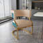 Ensemble de 2 chaises d'appoint Modern, structure en fer plaqué or