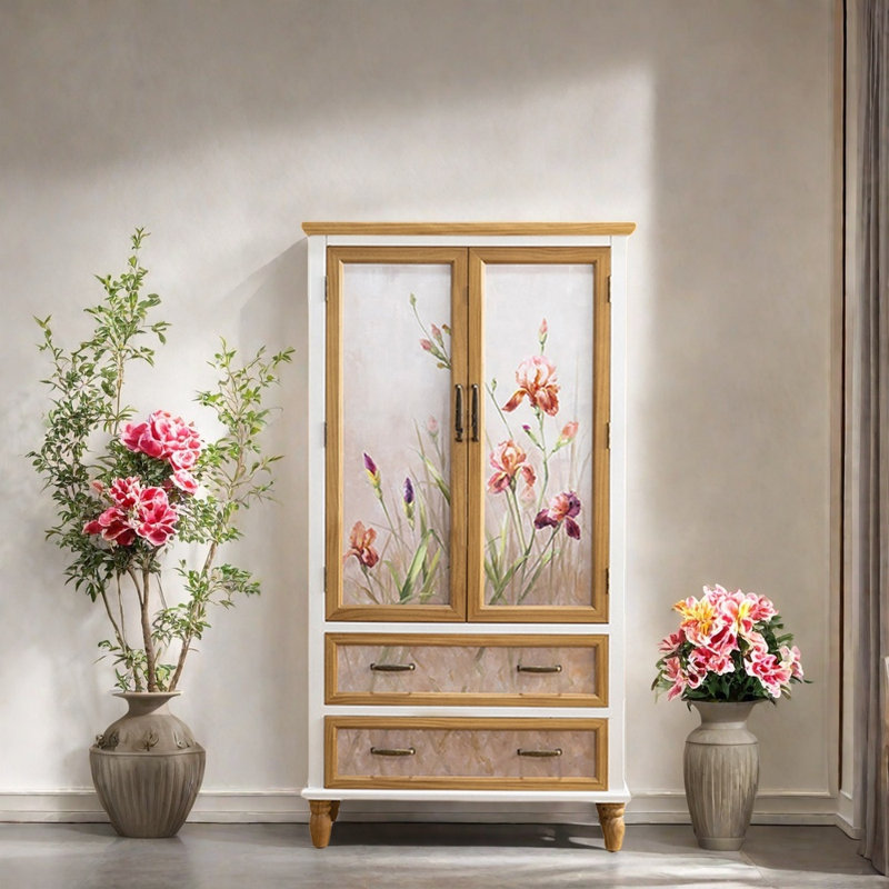 Solid Pine Wood Entryway Cabinet