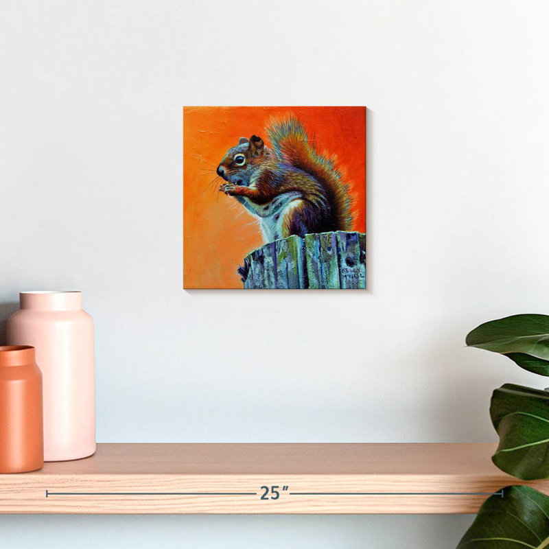 Brampt Little Red Squirrel, 10" H x 10" W