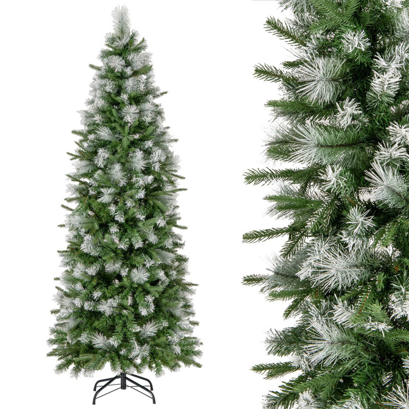 Arbre de Noël artificiel pré-éclairé avec 820 pointes givrées et 350 lumières DEL, 6'