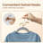 Baby Hangers 50 Pack, Kids Hangers, 11.8 X 8.1 Inches, Silver 360° Swivel Hooks, Space-Saving Clothes Hangers, Velvet Hangers, Non-Slip-1043153792-1043153795