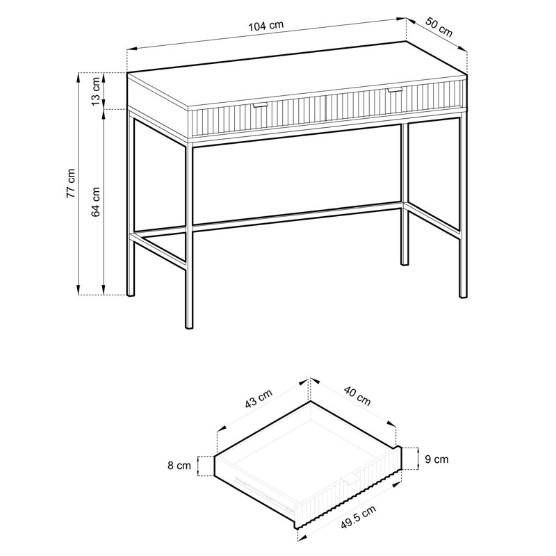 Dressing Table, Beige