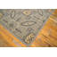 Tapis gris / crème / bleu en laine noué à la main de conception unique 9 pi x 12 pi Needlpoint