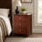 Transitional Cherry Wood Nightstand For Bedrooms