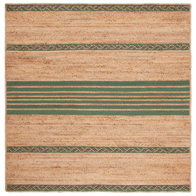 Tapis réversible en jute / coton tissé à la main Trigg
